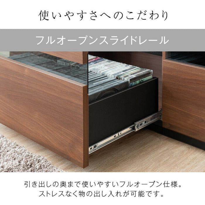 ［幅120cm］テレビ台 完成品 国産 コンセント付 引出し収納 大川家具 木製 テレビボード〔33010075〕