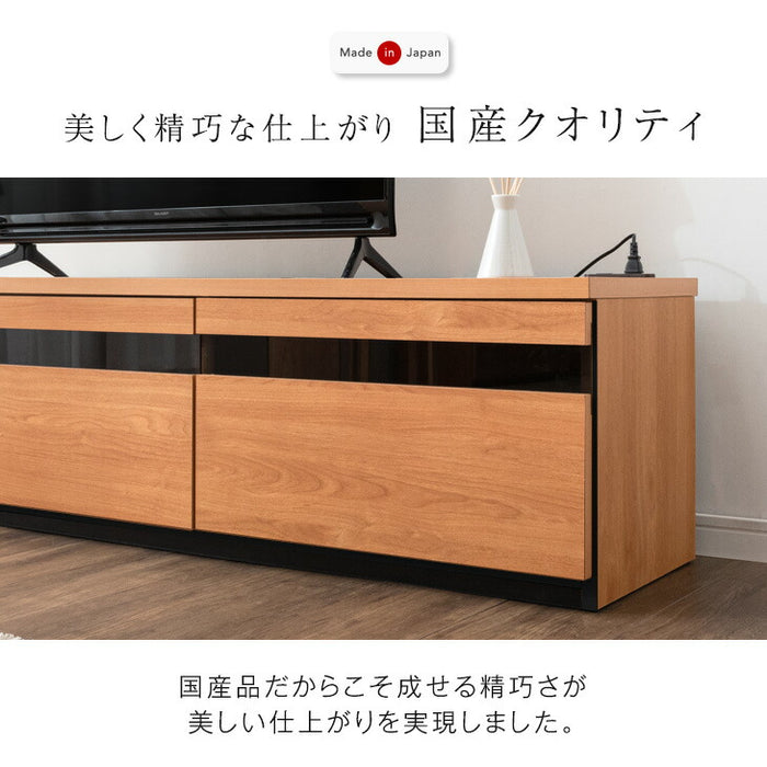 ［幅120cm］テレビ台 完成品 国産 コンセント付 引出し収納 大川家具 木製 テレビボード〔33010075〕