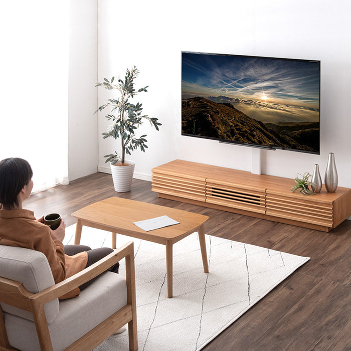 “置かない” テレビスタンド 完成品 日本製 上下/左右 首振り 32～65インチ対応  壁寄せ【超大型商品】〔33010229〕