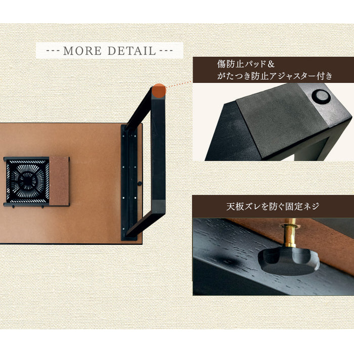 ［135×85］ストーン調 ダイニングこたつ 2点セット 掛け布団付き 4人掛け 600W ハロゲンヒーター 手元コントローラー 石目調 高脚こたつ【超大型商品】〔33010235〕