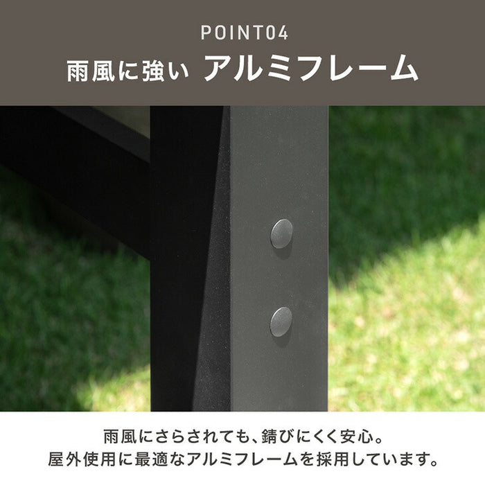 簡単設置 ウッドデッキ 人工木 樹脂 超耐久 ガーデニング シンプル 縁側 0.5坪用 ベンチ〔42310016〕