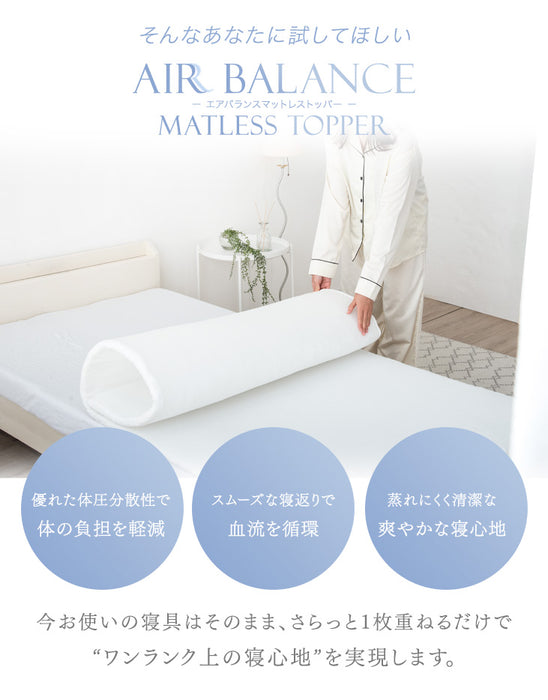 ［セミダブル］高反発マットレストッパー 厚み2cm メッシュ リバーシブル〔43300072〕