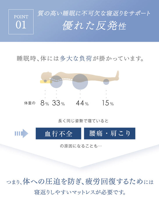 ［ダブル］ 高反発マットレストッパー 厚み2cm メッシュ リバーシブル〔43300073〕