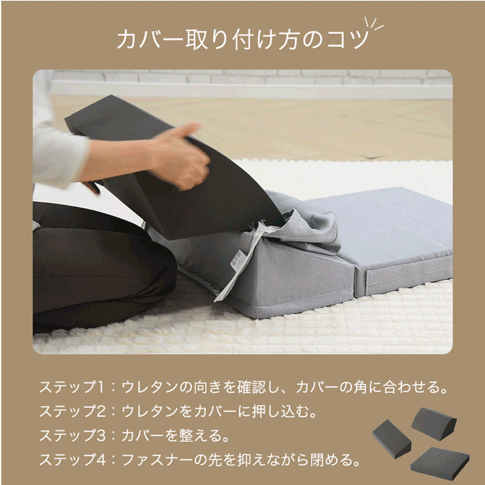 【2P バラ売り】RENEW 洗える カバーリング ローソファ MONICA2Pパーツ〔43300237〕
