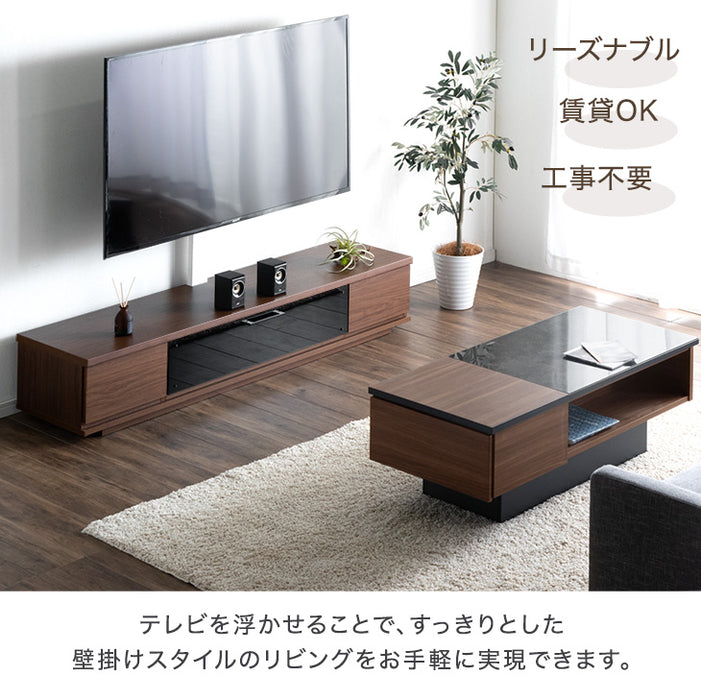 [32〜65インチ対応] “置かない”テレビ台 壁寄せテレビスタンド 日本製 完成品 上下/左右首振り【超大型商品】〔48100021〕