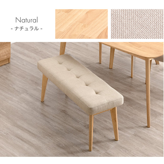 ダイニングベンチ 100cm 単品 長椅子 ファブリック ベンチチェア 〔49600192〕