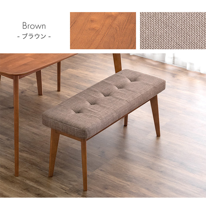ダイニングベンチ 100cm 単品 長椅子 ファブリック ベンチチェア 〔49600192〕
