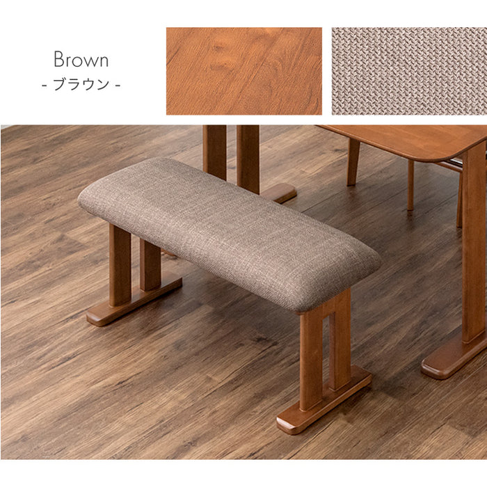 3人掛け ダイニングベンチ 100cm 単品 長椅子 ファブリック ベンチチェア 〔49600193〕