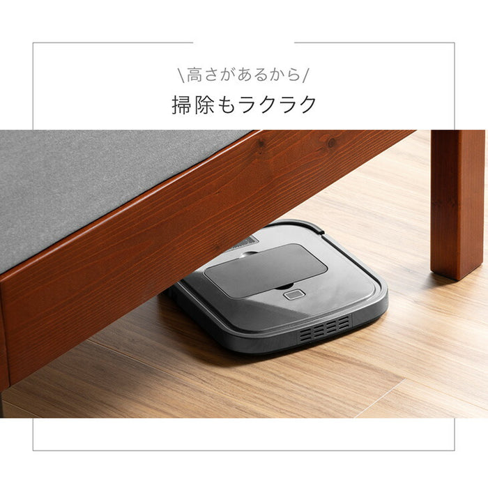 ［ダブル］北欧パイン ベッドフレーム  天然木 すのこベッド 木製 北欧 おしゃれ  〔49600387〕