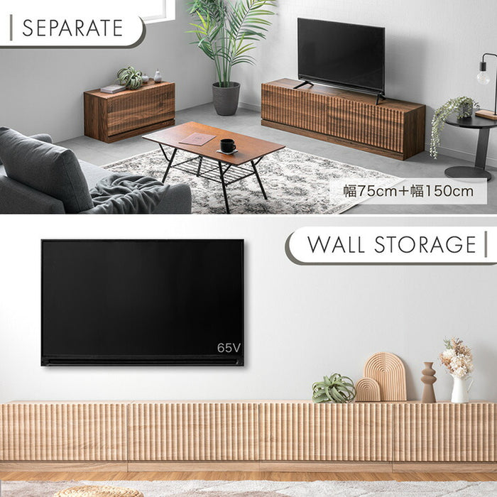 【アウトレット キャンセル戻り品】［幅60］テレビ台 ユニット式 格子調 木製 扉付き 分割 テレビラック テレビボード シャビーオーク〔4960042502out・out2883〕