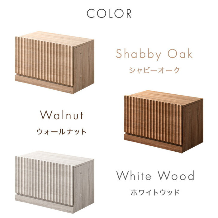 【アウトレット キャンセル戻り品】［幅60］テレビ台 ユニット式 格子調 木製 扉付き 分割 テレビラック テレビボード シャビーオーク〔4960042502out・out2883〕