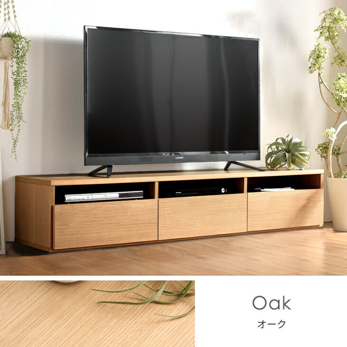 ［幅180cm］テレビ台 日本製 収納 完成品 ロータイプ モルタル調 テレビラック 木製【超大型商品】〔51300002〕