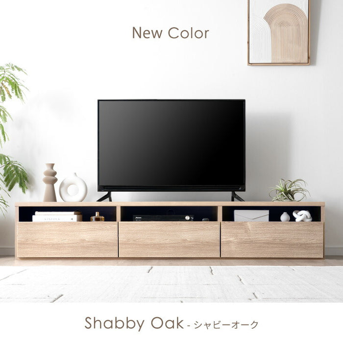 ［幅180cm］テレビ台 日本製 収納 完成品 ロータイプ モルタル調 テレビラック 木製【超大型商品】〔51300002〕