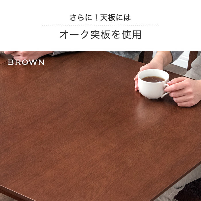 ［幅75-120cm］バタフライダイニングテーブルセット 2人掛け 伸長式 エクステンション 長方形 コンパクト 折りたたみ ダイニングチェアセット〔50600004〕
