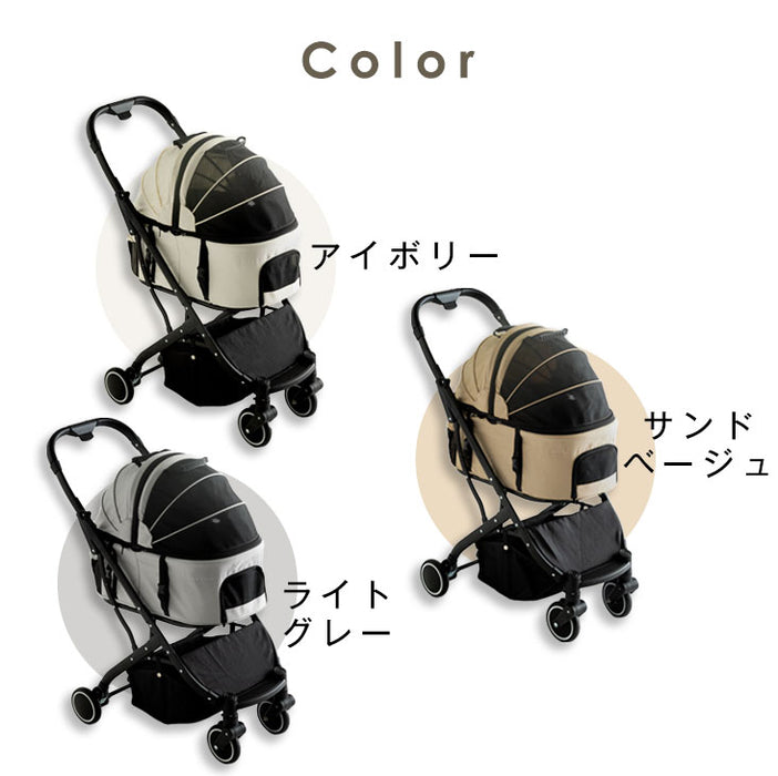 ペットカート 分離式 4輪サスペンション ベアリング 対面式 フルオープン 小型犬 中型犬 ドッグカート 折りたたみ〔63600001〕