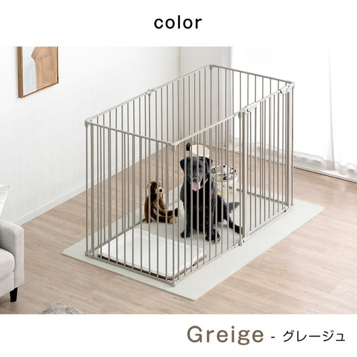 ［6枚セット・高さ100cm］大型犬対応 バリアフリー ペットケージ 高さ100cm 超ハイタイプ 長方形〔64900023〕
