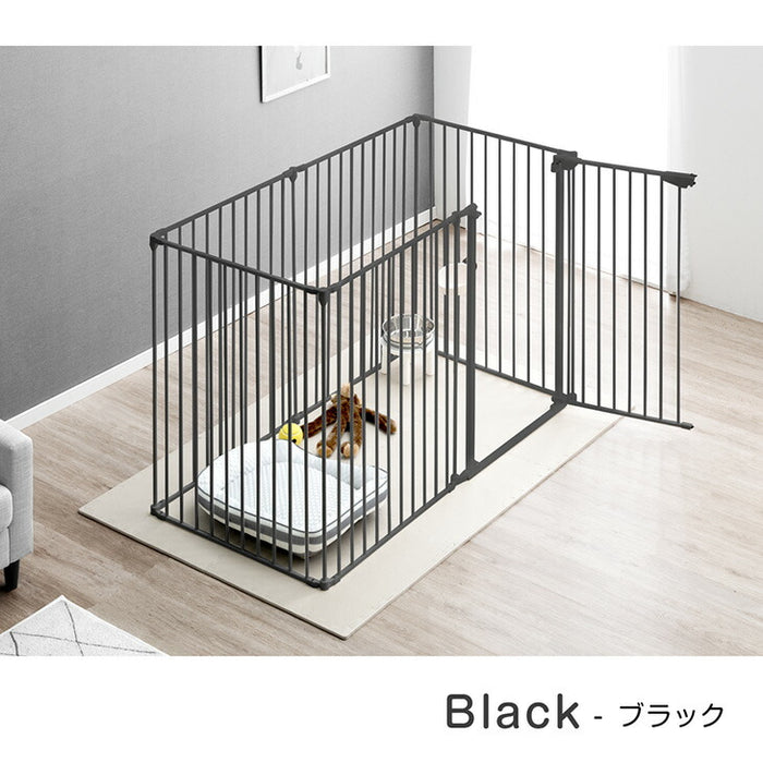 ［6枚セット・高さ100cm］大型犬対応 バリアフリー ペットケージ 高さ100cm 超ハイタイプ 長方形〔64900023〕