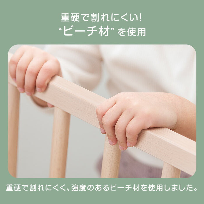［幅74~84］つまづきにくい ベビーゲート バリアフリー 木製 オートクローズ 突っ張り ハイタイプ ドア付き〔64900013〕