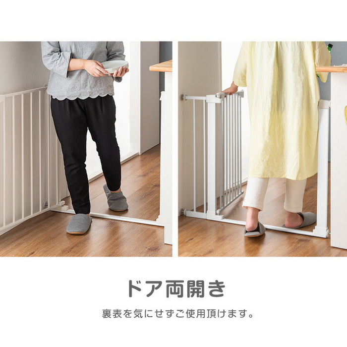 ［幅222］超ワイド！バリアフリー ペットゲート ワイドタイプ 拡張フレーム付 突っ張り式 ドア付〔64900016〕