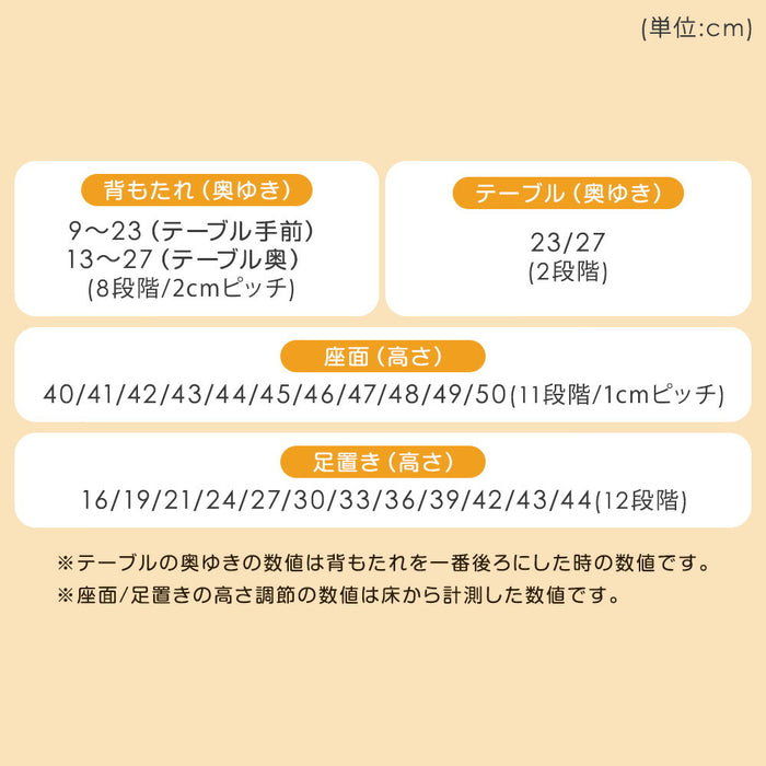 着脱式テーブル ベビーチェア 天然木 高さ調整 5点ベルト 立ち上がり防止 足置き付 子供椅子〔65100003a〕