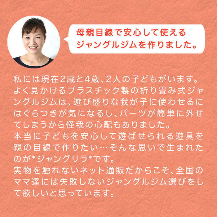 現役ママが考えた木製ジャングルジム すべり台付き 耐荷重50kg ST強度基準適合 実用新案登録 〔65200000〕