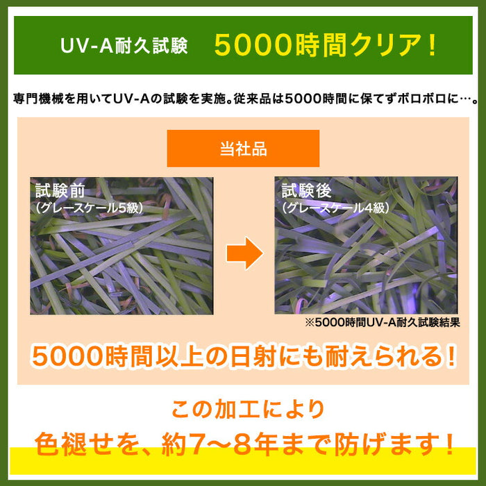［1m×10m］水はけ4倍 防草機能付き 人工芝 芝丈35mm 高密度50万本/㎡ 防草 ロール ガーデン〔66700084〕