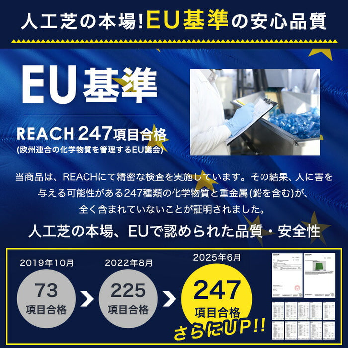［1m×10m］水はけ4倍 防草機能付き 人工芝 芝丈35mm 高密度50万本/㎡ 防草 ロール ガーデン〔66700084〕