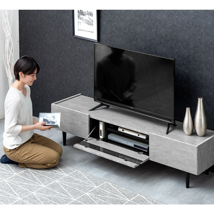 ［幅160cm］テレビ台 完成品 木目調 傷に強いメラミン天板 脚付き TV台 ローボード【超大型商品】〔71050008a〕
