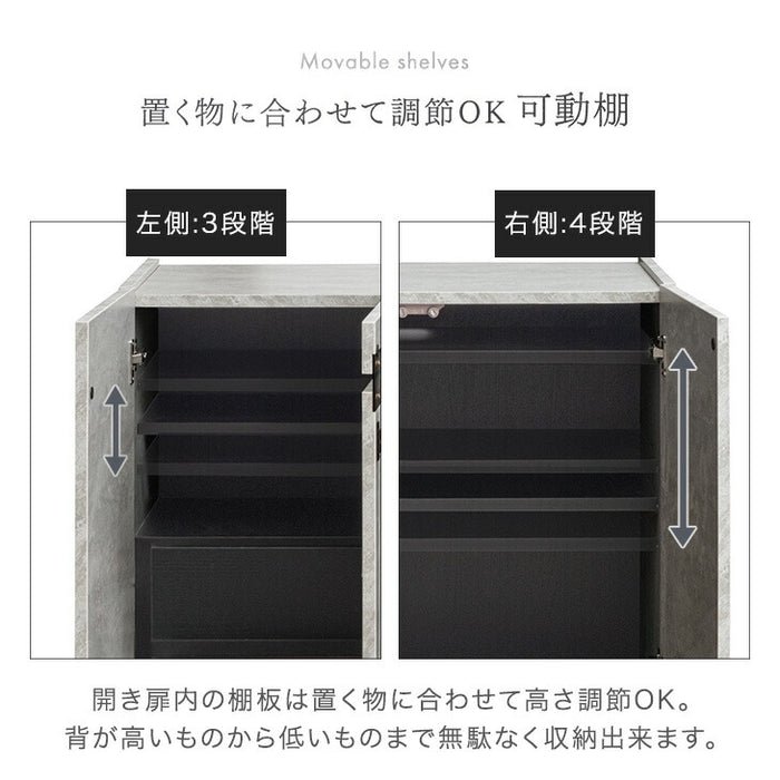 ［幅120cm］キャビネット メラミン天板 完成品 サイドチェスト 扉 収納 木製 サイドボード【超大型商品】〔71050015a〕