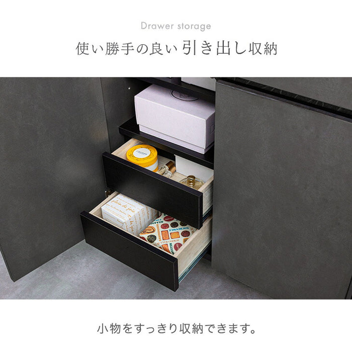 ［幅120cm］キャビネット メラミン天板 完成品 サイドチェスト 扉 収納 木製 サイドボード【超大型商品】〔71050015a〕