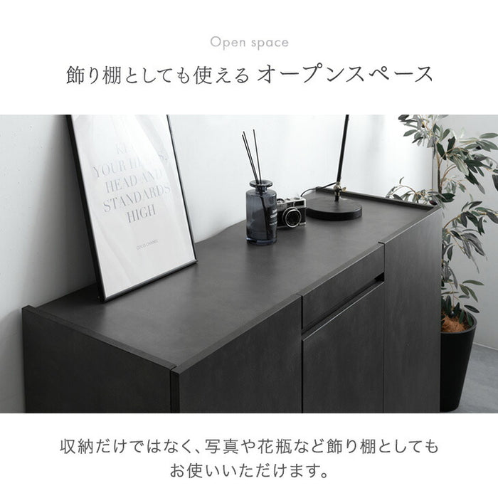 ［幅120cm］キャビネット メラミン天板 完成品 サイドチェスト 扉 収納 木製 サイドボード【超大型商品】〔71050015a〕