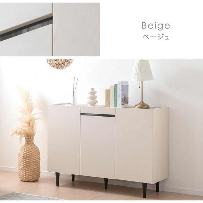 ［幅120cm］キャビネット メラミン天板 完成品 サイドチェスト 扉 収納 木製 サイドボード【超大型商品】〔71050015a〕