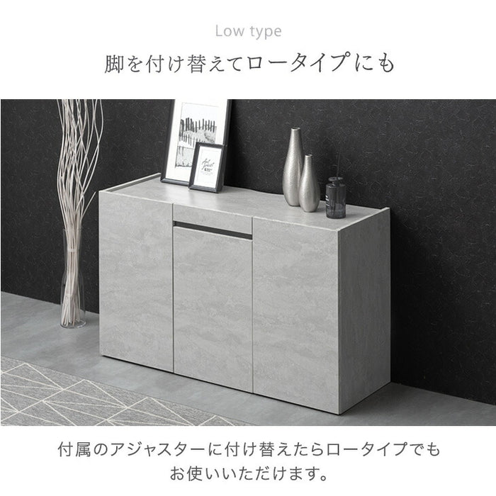 ［幅120cm］キャビネット メラミン天板 完成品 サイドチェスト 扉 収納 木製 サイドボード【超大型商品】〔71050015a〕