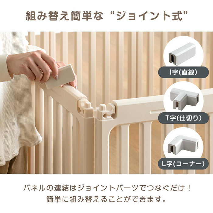 ［10枚］ペットサークル 組替自在 2ドア 扉付き 滑り止め 正方形〔72500012〕