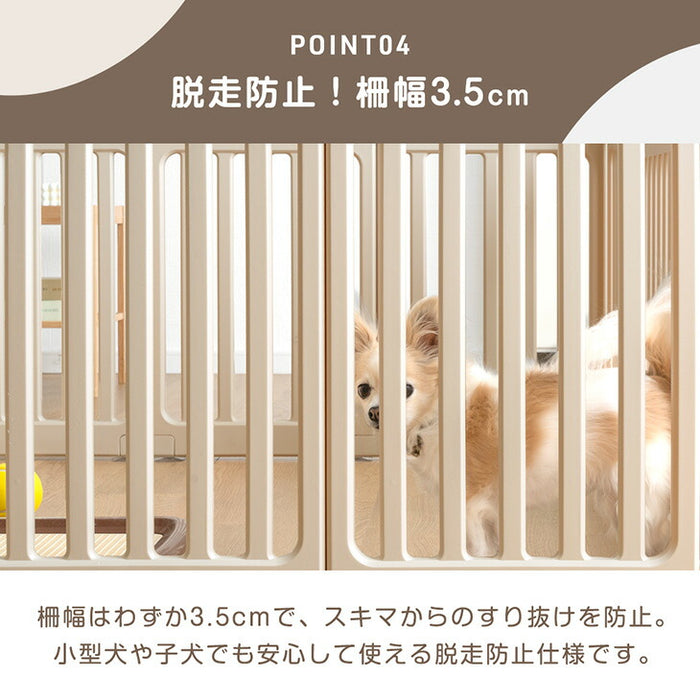 ［10枚］ペットサークル 組替自在 2ドア 扉付き 滑り止め 正方形〔72500012〕