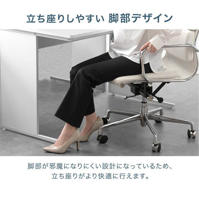 [幅100]法人様限定 オフィスデスク メラミン天板 アジャスター付き コードスペーサー 奥行70  事務デスク〔99900582〕