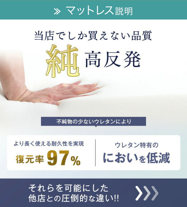 ［クイーン］収納付きベッド 高反発マットレス付き スマホスタンド＆USB・コンセント付き おしゃれ〔99900511〕