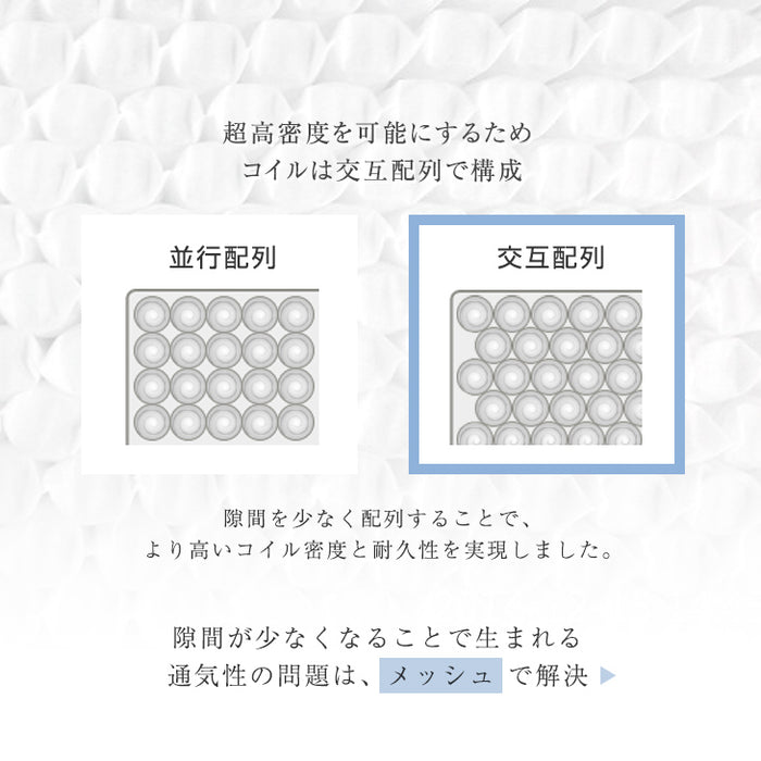 [シングル] 収納ベッド 高密度ポケットコイル マットレス付き マホスタンド＆USB・コンセント付き 4Dメッシュ ポケットコイル〔73400040〕
