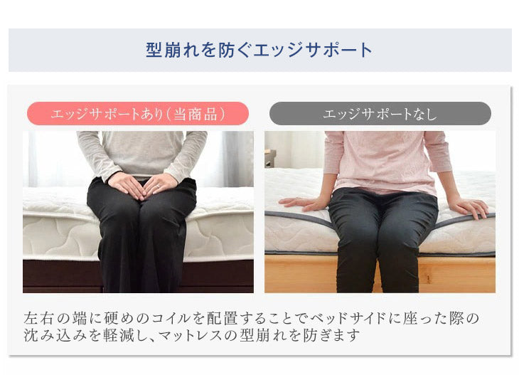 [ダブル ]  ポケットコイルマットレス付 収納ベッド スマホスタンド＆USB・コンセント付き  フレーム 宮棚 引き出し付き〔73400090〕