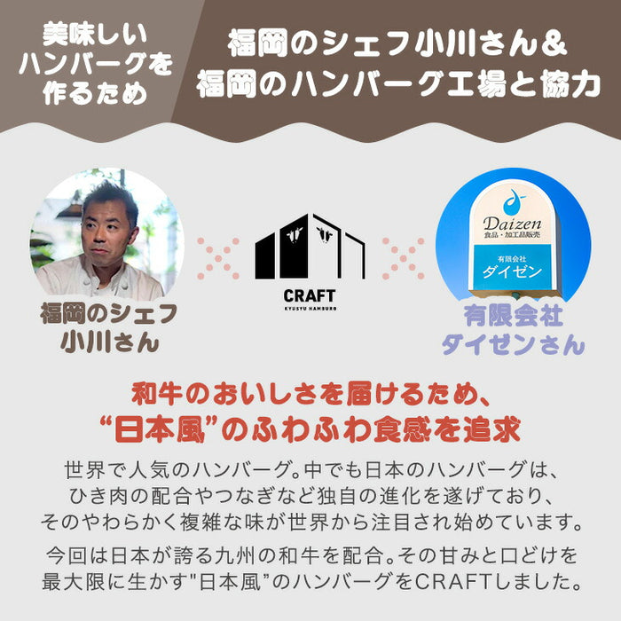 国産 ハンバーグ 佐賀牛 博多和牛 入り 120g 8個セット CRAFT 冷凍 無添加 お中元 暑中見舞い プレゼント ギフト〔7401052101〕