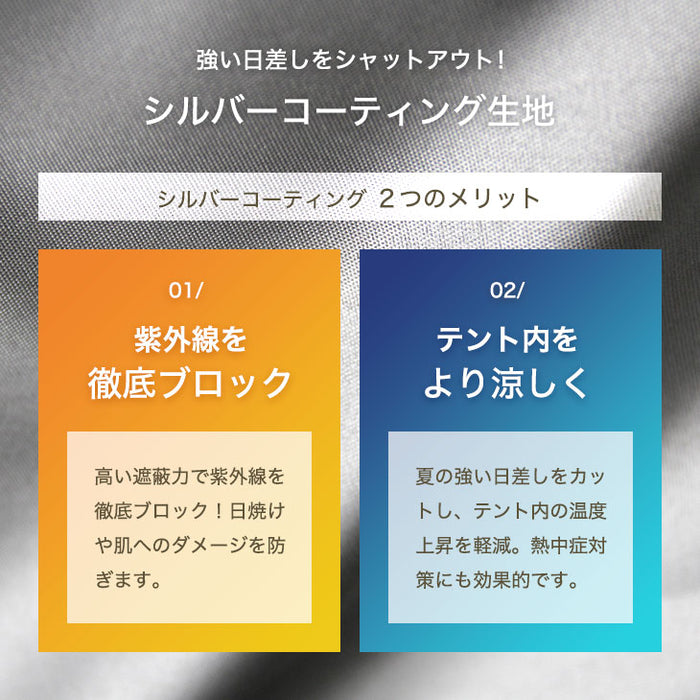 ［サイドシート1枚付］ワンタッチ タープテント 1.5×1.5m コンパクト 軽量 簡単 収納バッグ付き 日除け〔74100001〕