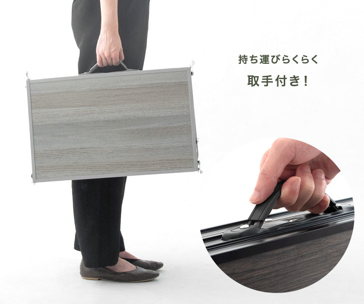 置くだけでワゴンがテーブルに！ 当店100Lキャリーワゴン専用 テーブルトップ & チェア 2脚セット 【商品番号：45600000専用】〔75200040〕