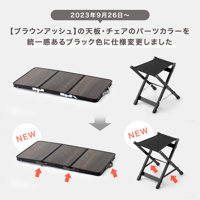 【お得4点セット】100L キャリーワゴン + テーブル&チェア×2脚 自立式 折り畳み キャリーカート アウトドアワゴン〔75200049〕
