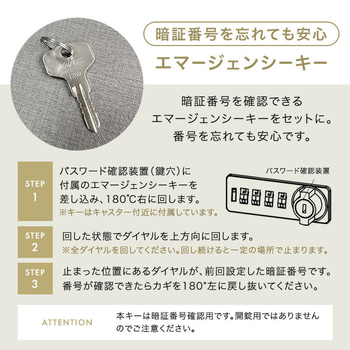 ダイヤル錠 デスクワゴン 3段 キャスター付き 完成品 鍵付き 収納 A4ファイル オールロック 大容量  引き出し スリム ペントレー スチール オフィス おしゃれ〔77400012a〕