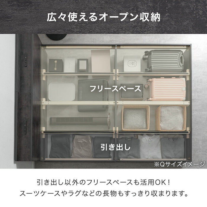 ［ダブル］収納ベッド ベッドフレーム USB コンセント付き 宮付き 北欧 すのこベッド〔81200041〕