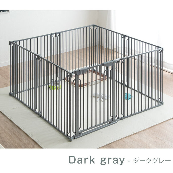［6枚セット］小型犬も安心 バリアフリー ペットサークル スチール コンパクト 折りたたみ 65cm 長方形〔64900019〕