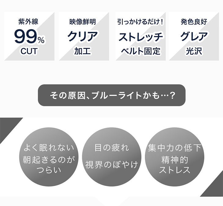 ［55インチ］ テレビ保護パネル カット率55.5％ 3mm厚 ブルーライトカット 液晶保護パネル〔84300053〕