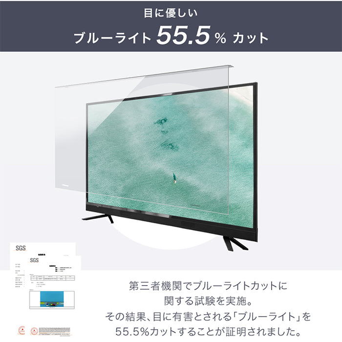 ［60インチ］ テレビ保護パネル カット率55.5％ 3mm厚 ブルーライトカット 液晶保護パネル〔84300054〕