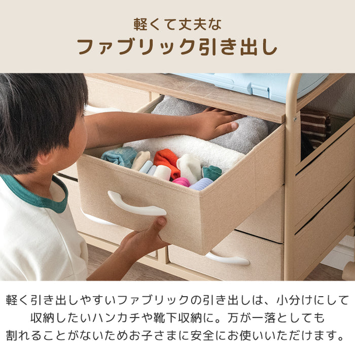 ［幅61］現役ママが考えた ランドセルラック 高さ調整 ハンガーラック付き 引き出し キャスター ランドセル収納 子供部屋〔84310023〕