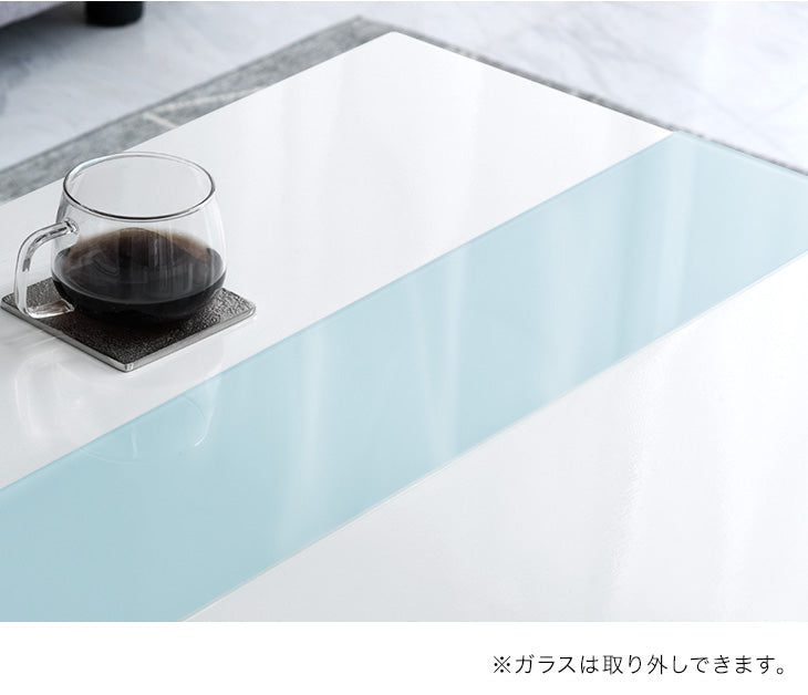 ［幅120］センターテーブル 大理石調 収納付き 引き出し ローテーブル 長方形 コンパクト〔85800001〕
